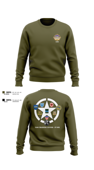Crew Neck Sweatshirt, 80th TC, TTC-Dix, Army, Teamtime, Team time, sublimation, custom sports apparel, team uniforms, spirit wear, spiritwear, sports uniforms, custom shirts, team store, custom team store, fundraiser sports, apparel fundraiser