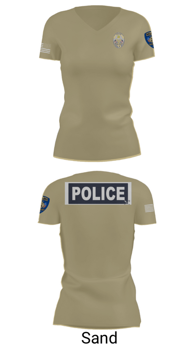 Miami Police Department 88232990 Women's Short Sleeve V-neck Shirt - 84