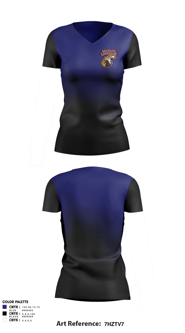 Women's Short Sleeve Vneck Shirt, Leopards, Track & Field, Teamtime, Team time, sublimation, custom sports apparel, team uniforms, spirit wear, spiritwear, sports uniforms, custom shirts, team store, custom team store, fundraiser sports, apparel fundraiser