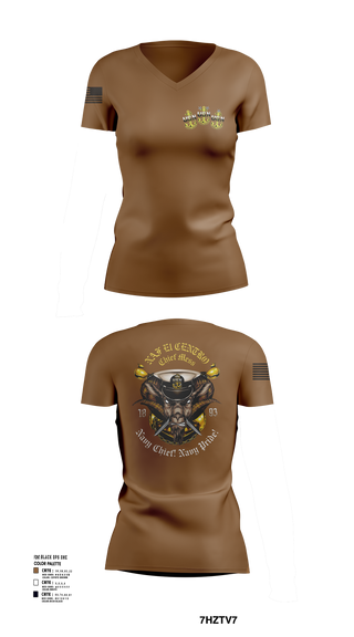 Women's Short Sleeve Vneck Shirt, NAFEC CPO Mess, , Teamtime, Team time, sublimation, custom sports apparel, team uniforms, spirit wear, spiritwear, sports uniforms, custom shirts, team store, custom team store, fundraiser sports, apparel fundraiser