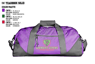 Duffle Bag, Vipers, Baseball, Teamtime, Team time, sublimation, custom sports apparel, team uniforms, spirit wear, spiritwear, sports uniforms, custom shirts, team store, custom team store, fundraiser sports, apparel fundraiser