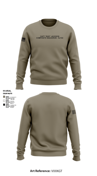 Crew Neck Sweatshirt, Capt “Bud” Jackson Composite Squadron - NJ102, Air Force, Teamtime, Team time, sublimation, custom sports apparel, team uniforms, spirit wear, spiritwear, sports uniforms, custom shirts, team store, custom team store, fundraiser sports, apparel fundraiser