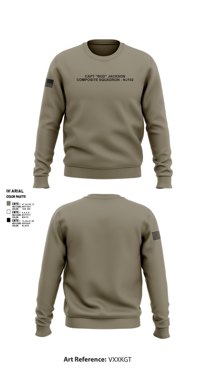 Capt “Bud” Jackson Composite Squadron - NJ102 17980254 Crew Neck Sweatshirt - 1