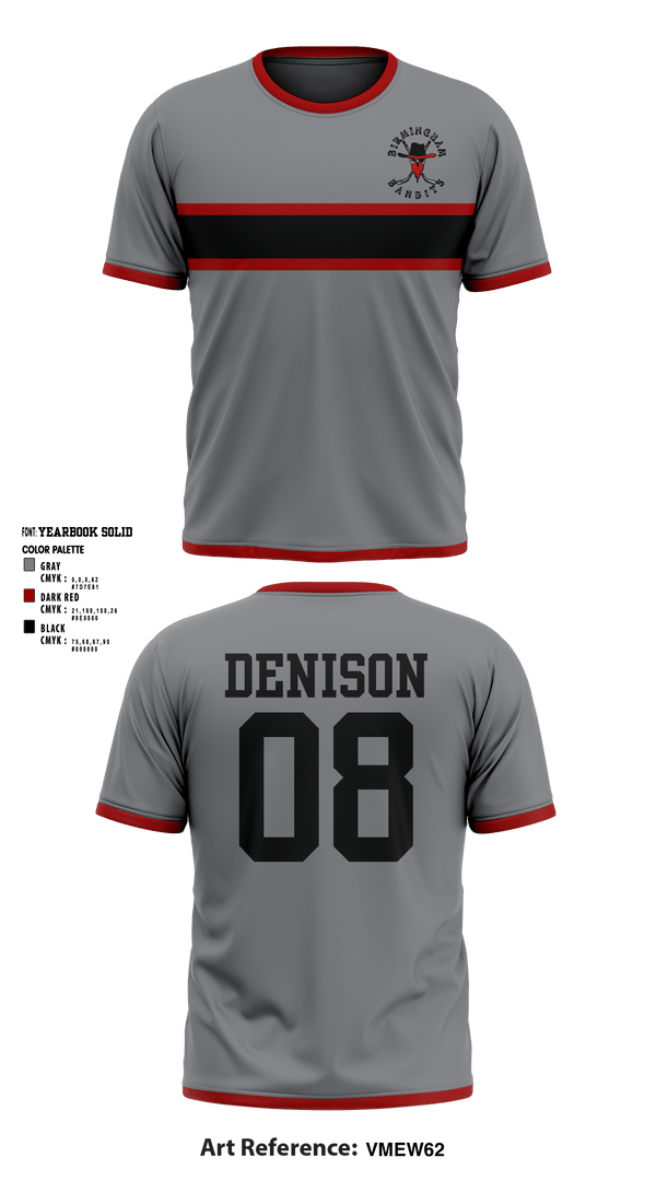 Short Sleeve Performance Shirt, Birmingham Bandits, Ice Hockey, Teamtime, Team time, sublimation, custom sports apparel, team uniforms, spirit wear, spiritwear, sports uniforms, custom shirts, team store, custom team store, fundraiser sports, apparel fundraiser