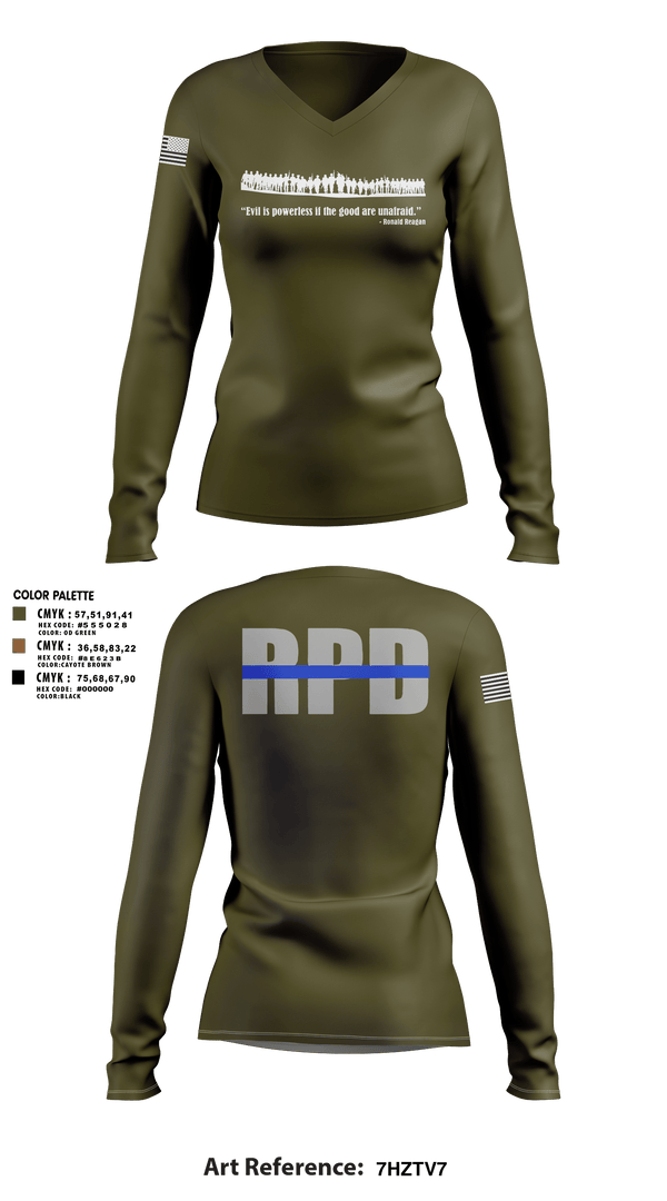 Women's Long Sleeve Vneck Shirt, Roanoke SWAT, Police, Teamtime, Team time, sublimation, custom sports apparel, team uniforms, spirit wear, spiritwear, sports uniforms, custom shirts, team store, custom team store, fundraiser sports, apparel fundraiser