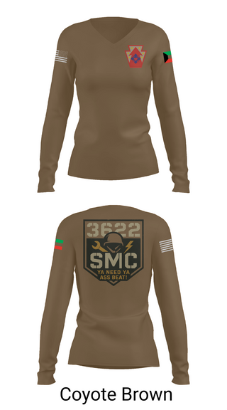 Women's Long Sleeve Vneck Shirt, 3622 SMC, , Teamtime, Team time, sublimation, custom sports apparel, team uniforms, spirit wear, spiritwear, sports uniforms, custom shirts, team store, custom team store, fundraiser sports, apparel fundraiser