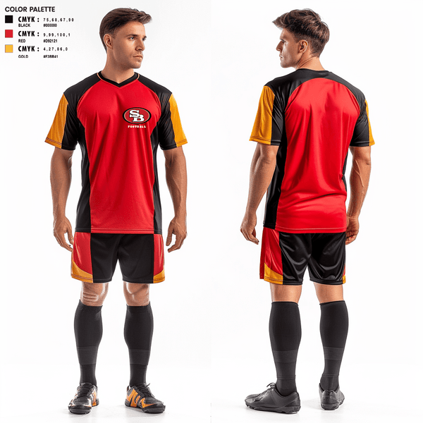 Short Sleeve Performance Shirt, Southbay 49ers 9(Villains), Football, Teamtime, Team time, sublimation, custom sports apparel, team uniforms, spirit wear, spiritwear, sports uniforms, custom shirts, team store, custom team store, fundraiser sports, apparel fundraiser