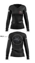 332 ECES 93664780 Women's Long Sleeve V-neck Shirt - 2