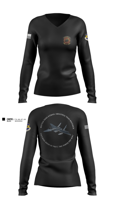 332 ECES 93664780 Women's Long Sleeve V-neck Shirt - 2