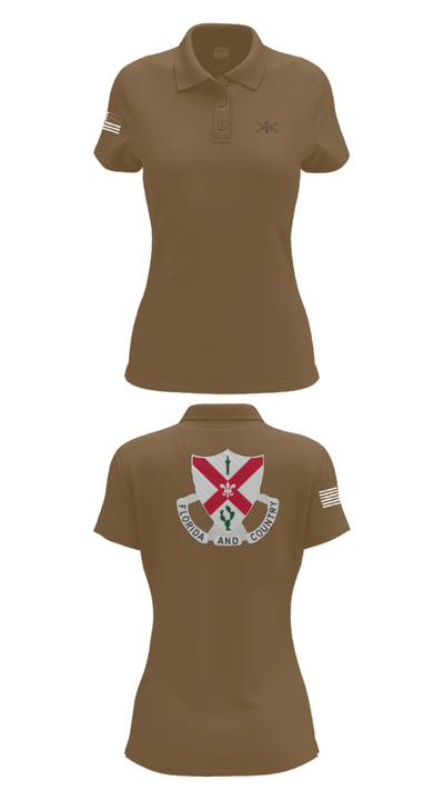 C Co 1-124 Rifle Company 57736053 Women's Short Sleeve Performance Polo  - 14
