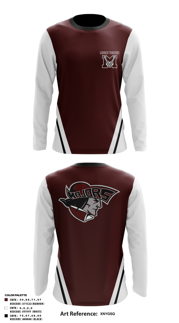 Long Sleeve Performance Shirt, Mount vernon, Track & Field, Teamtime, Team time, sublimation, custom sports apparel, team uniforms, spirit wear, spiritwear, sports uniforms, custom shirts, team store, custom team store, fundraiser sports, apparel fundraiser