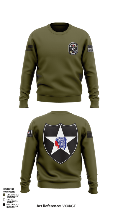 2nd Infantry 2nd Brigade Alpha Company 62897068 Crew Neck Sweatshirt - 1