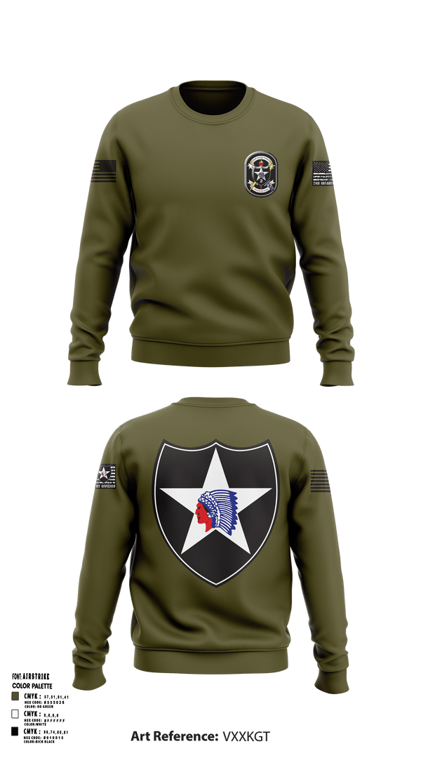 Crew Neck Sweatshirt, 2nd Infantry 2nd Brigade Alpha Company, Army, Teamtime, Team time, sublimation, custom sports apparel, team uniforms, spirit wear, spiritwear, sports uniforms, custom shirts, team store, custom team store, fundraiser sports, apparel fundraiser