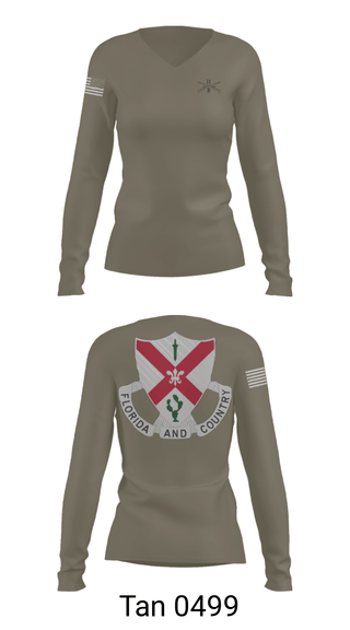Women's Long Sleeve Vneck Shirt, C Co 1-124 Rifle Company, National Guard, Teamtime, Team time, sublimation, custom sports apparel, team uniforms, spirit wear, spiritwear, sports uniforms, custom shirts, team store, custom team store, fundraiser sports, apparel fundraiser