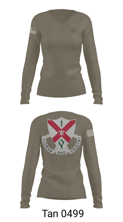 C Co 1-124 Rifle Company 57736053 Women's Long Sleeve V-neck Shirt - 73