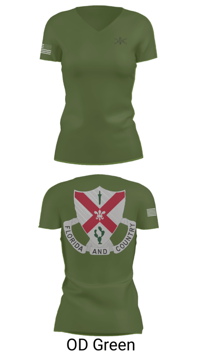 C Co 1-124 Rifle Company 57736053 Women's Short Sleeve V-neck Shirt - 46