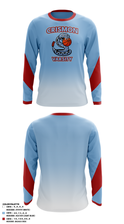 Crismon Rattlers 55873253 Long Sleeve Performance Shirt 16