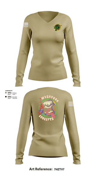 Women's Long Sleeve Vneck Shirt, Washburn ConceptsWashburn Concepts, , Teamtime, Team time, sublimation, custom sports apparel, team uniforms, spirit wear, spiritwear, sports uniforms, custom shirts, team store, custom team store, fundraiser sports, apparel fundraiser