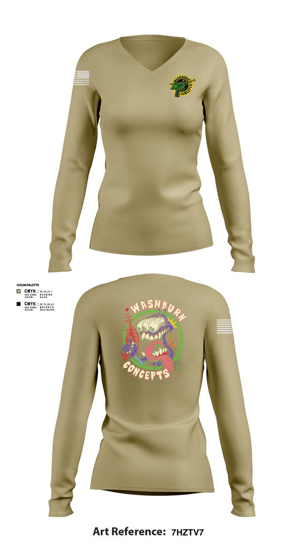 Women's Long Sleeve Vneck Shirt, Washburn ConceptsWashburn Concepts, , Teamtime, Team time, sublimation, custom sports apparel, team uniforms, spirit wear, spiritwear, sports uniforms, custom shirts, team store, custom team store, fundraiser sports, apparel fundraiser