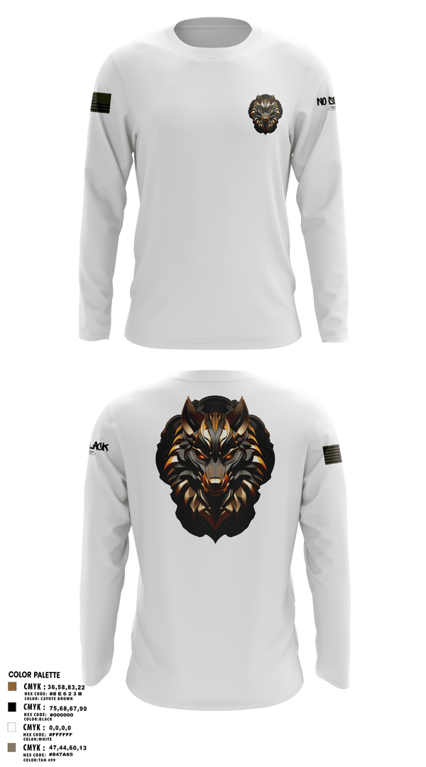 Long Sleeve Performance Shirt, 501st BSBWolfpack, Army, Teamtime, Team time, sublimation, custom sports apparel, team uniforms, spirit wear, spiritwear, sports uniforms, custom shirts, team store, custom team store, fundraiser sports, apparel fundraiser