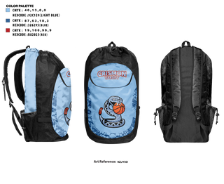 Gear Bag, Crismon Rattlers, Women's Basketball, Teamtime, Team time, sublimation, custom sports apparel, team uniforms, spirit wear, spiritwear, sports uniforms, custom shirts, team store, custom team store, fundraiser sports, apparel fundraiser