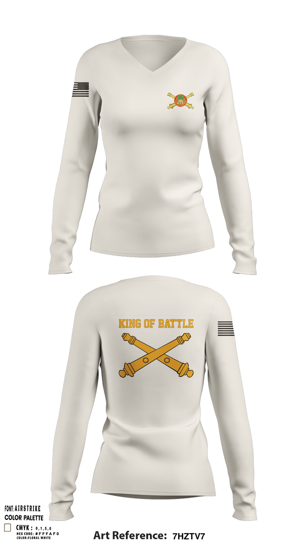 Women's Long Sleeve Vneck Shirt, BN FDC 1-5 FA, Army, Teamtime, Team time, sublimation, custom sports apparel, team uniforms, spirit wear, spiritwear, sports uniforms, custom shirts, team store, custom team store, fundraiser sports, apparel fundraiser