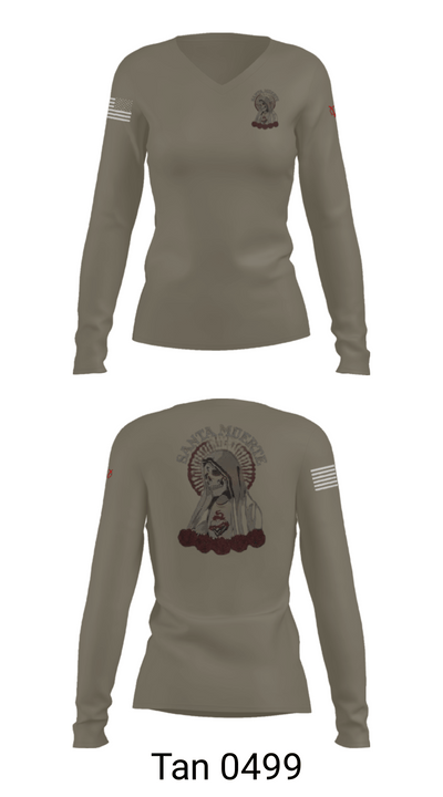 None 69864015 Women's Long Sleeve V-neck Shirt - 73