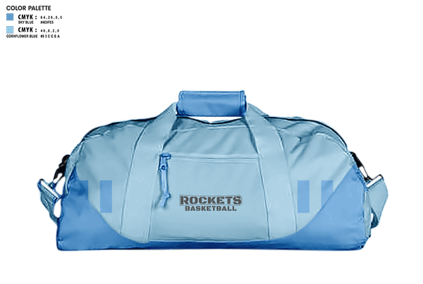 Duffle Bag, Rockets, Men's Basketball, Teamtime, Team time, sublimation, custom sports apparel, team uniforms, spirit wear, spiritwear, sports uniforms, custom shirts, team store, custom team store, fundraiser sports, apparel fundraiser