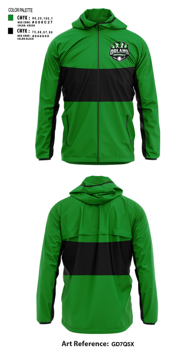 Orland Youth Association - OYA Baseball 38787499 Windbreaker - 1