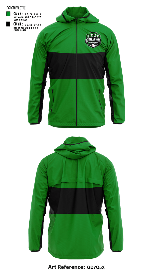 Windbreaker, Orland Youth Association - OYA Baseball, Baseball, Teamtime, Team time, sublimation, custom sports apparel, team uniforms, spirit wear, spiritwear, sports uniforms, custom shirts, team store, custom team store, fundraiser sports, apparel fundraiser