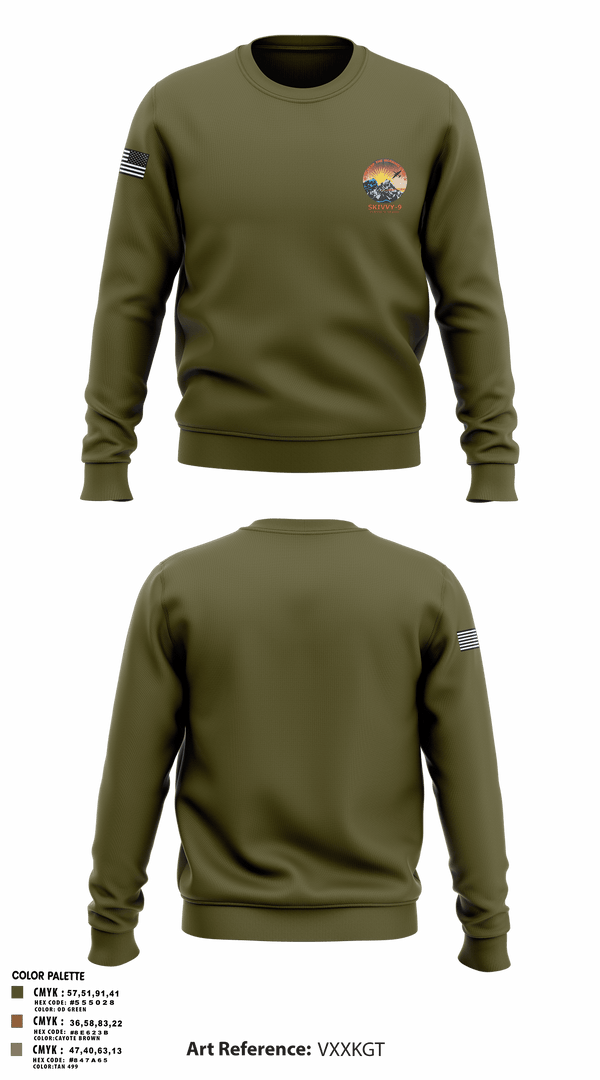 Crew Neck Sweatshirt, SKIVVY NINE, Air Force, Teamtime, Team time, sublimation, custom sports apparel, team uniforms, spirit wear, spiritwear, sports uniforms, custom shirts, team store, custom team store, fundraiser sports, apparel fundraiser