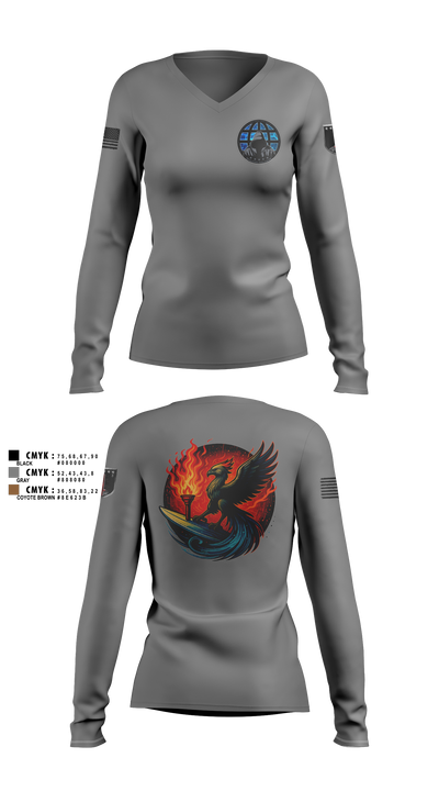 Phoenix Company 30051573 Women's Long Sleeve V-neck Shirt - 3