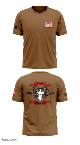 Short Sleeve Performance Shirt, 836 Engineer Company SAPPER, , Teamtime, Team time, sublimation, custom sports apparel, team uniforms, spirit wear, spiritwear, sports uniforms, custom shirts, team store, custom team store, fundraiser sports, apparel fundraiser