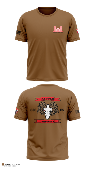 836 Engineer Company SAPPER 18446869 Short Sleeve Performance Shirt - 1