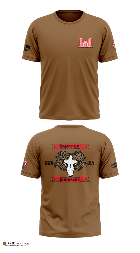 Short Sleeve Performance Shirt, 836 Engineer Company SAPPER, , Teamtime, Team time, sublimation, custom sports apparel, team uniforms, spirit wear, spiritwear, sports uniforms, custom shirts, team store, custom team store, fundraiser sports, apparel fundraiser
