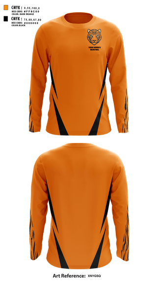 Long Sleeve Performance Shirt, Tigers, Women's Basketball, Teamtime, Team time, sublimation, custom sports apparel, team uniforms, spirit wear, spiritwear, sports uniforms, custom shirts, team store, custom team store, fundraiser sports, apparel fundraiser