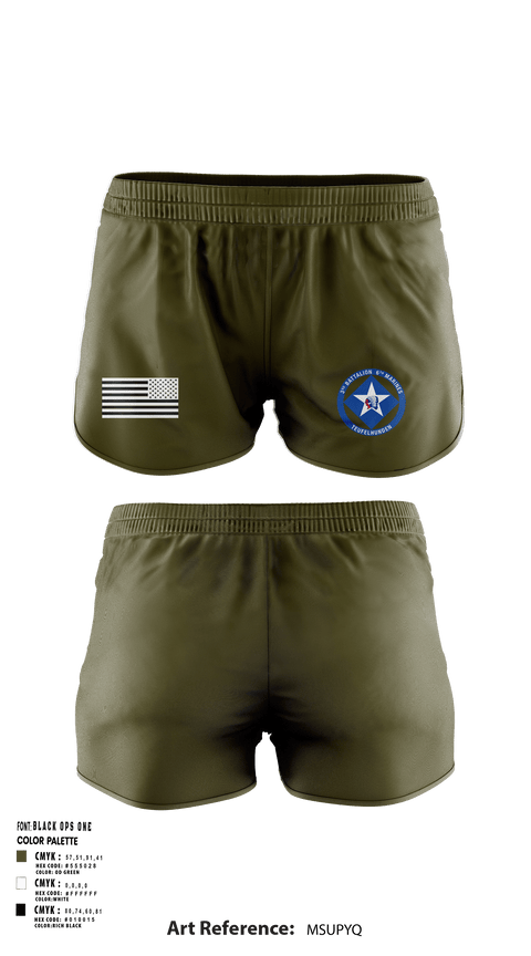Women's Shorts, 3rd Battalion 6th Marines, Marines, Teamtime, Team time, sublimation, custom sports apparel, team uniforms, spirit wear, spiritwear, sports uniforms, custom shirts, team store, custom team store, fundraiser sports, apparel fundraiser