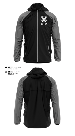 Windbreaker, Saint, Men's Soccer, Teamtime, Team time, sublimation, custom sports apparel, team uniforms, spirit wear, spiritwear, sports uniforms, custom shirts, team store, custom team store, fundraiser sports, apparel fundraiser