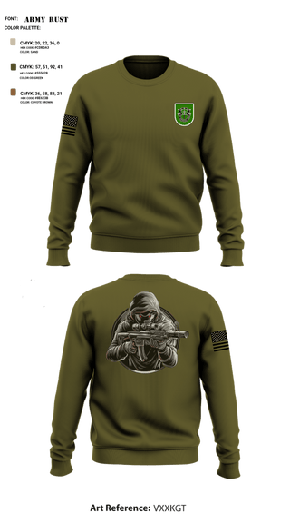 Crew Neck Sweatshirt, 10 SFG, Army, Teamtime, Team time, sublimation, custom sports apparel, team uniforms, spirit wear, spiritwear, sports uniforms, custom shirts, team store, custom team store, fundraiser sports, apparel fundraiser