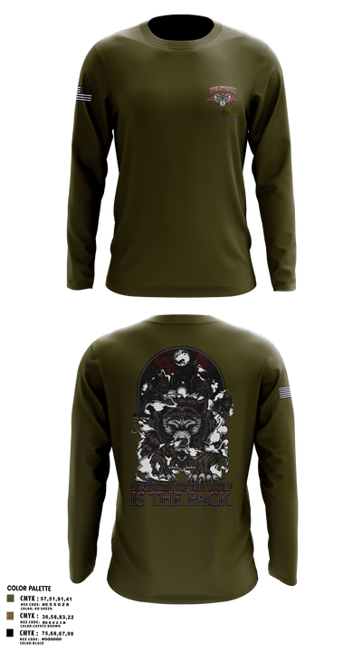 Bravo Company, MRBn, Fort Belvoir 16919105 Long Sleeve Performance Shirt - 1