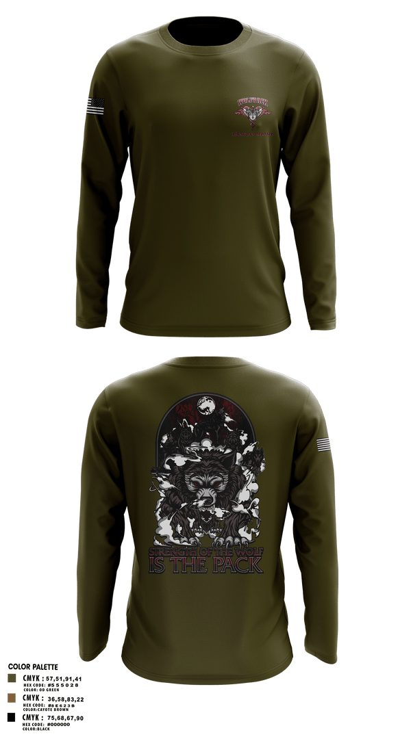 Long Sleeve Performance Shirt, Bravo Company, MRBn, Fort Belvoir, Army, Teamtime, Team time, sublimation, custom sports apparel, team uniforms, spirit wear, spiritwear, sports uniforms, custom shirts, team store, custom team store, fundraiser sports, apparel fundraiser