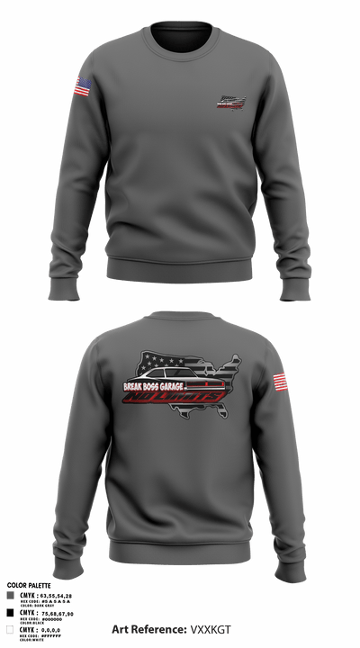 Brake Boss Garage 54438287 Crew Neck Sweatshirt - 1