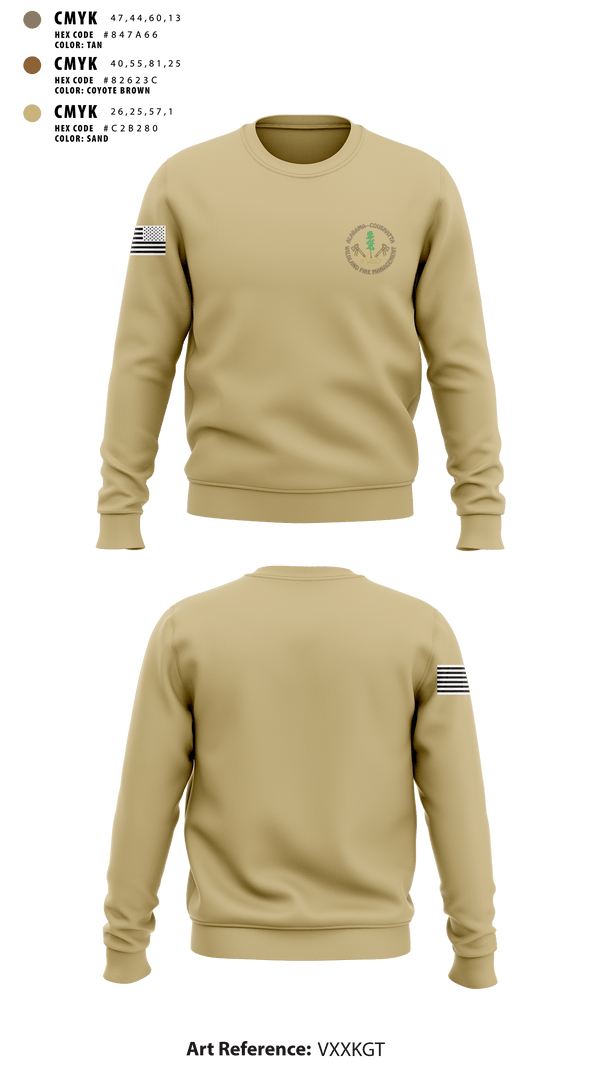 Crew Neck Sweatshirt, Alabama-Coushatta Wildland Fire Management, Fire Department, Teamtime, Team time, sublimation, custom sports apparel, team uniforms, spirit wear, spiritwear, sports uniforms, custom shirts, team store, custom team store, fundraiser sports, apparel fundraiser