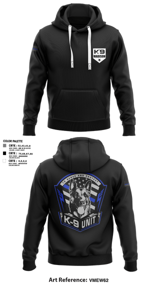 Hoodie, K-9, , Teamtime, Team time, sublimation, custom sports apparel, team uniforms, spirit wear, spiritwear, sports uniforms, custom shirts, team store, custom team store, fundraiser sports, apparel fundraiser