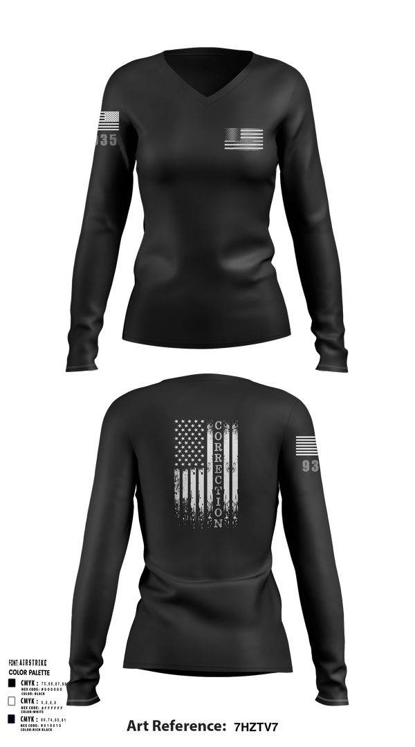Women's Long Sleeve Vneck Shirt, 285Corrections, , Teamtime, Team time, sublimation, custom sports apparel, team uniforms, spirit wear, spiritwear, sports uniforms, custom shirts, team store, custom team store, fundraiser sports, apparel fundraiser