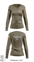 USASA BELVOIR 16372072 Women's Long Sleeve V-neck Shirt - 63