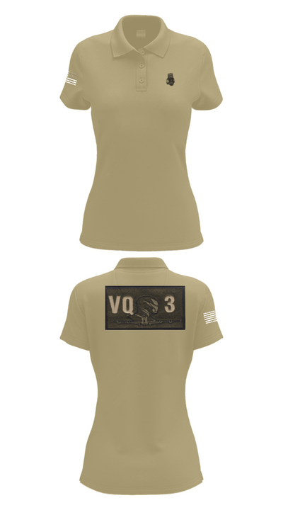 VQ-3 DET TRVS 52792969 Women's Short Sleeve Performance Polo  - 90