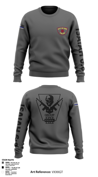 Crew Neck Sweatshirt, Erie police department, Police, Teamtime, Team time, sublimation, custom sports apparel, team uniforms, spirit wear, spiritwear, sports uniforms, custom shirts, team store, custom team store, fundraiser sports, apparel fundraiser