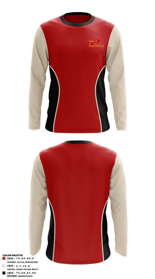 Long Sleeve Performance Shirt, Paraclete Football, Football, Teamtime, Team time, sublimation, custom sports apparel, team uniforms, spirit wear, spiritwear, sports uniforms, custom shirts, team store, custom team store, fundraiser sports, apparel fundraiser