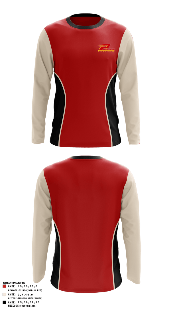 Long Sleeve Performance Shirt, Paraclete Football, Football, Teamtime, Team time, sublimation, custom sports apparel, team uniforms, spirit wear, spiritwear, sports uniforms, custom shirts, team store, custom team store, fundraiser sports, apparel fundraiser